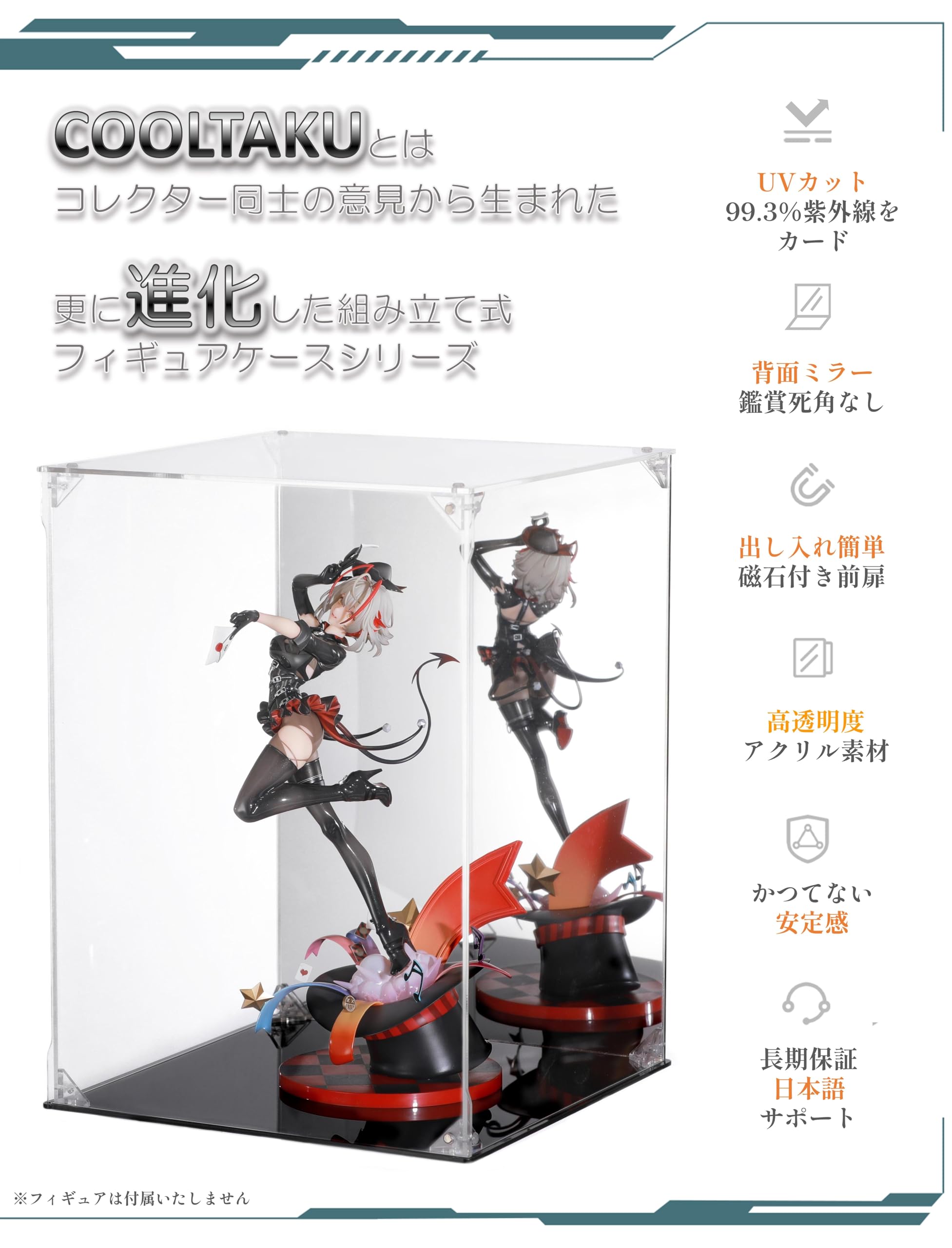 Amazon.co.jp: COOLTAKU フィギュアケース マグネット式前扉 組立式